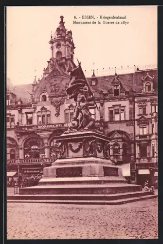 AK Essen / Ruhr, Kriegerdenkmal, Monument de la Guerre de 1870