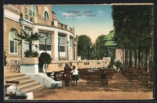 AK Essen /Ruhr, Stadtgarten-Terrasse
