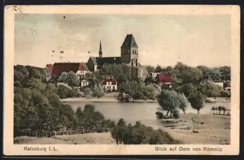 AK Ratzeburg i. L., Blick auf Dom von Römnitz