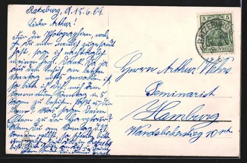 AK Ratzeburg, Panorama vom Wasserturm