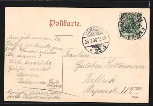 AK Ratzeburg, Blick aus der Vogelschau auf Stadt und See