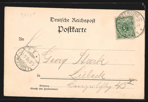 AK Ratzeburg, Stadtansicht mit See