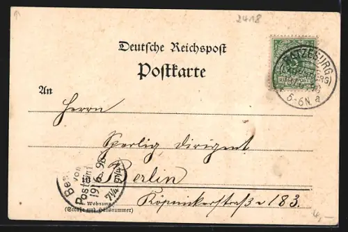 AK Ratzeburg, Stadtansicht mit See und Dom im Hintergrund