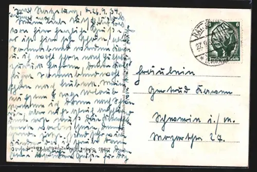 AK Ratzeburg i. Lbg., Luftaufnahme der Insel