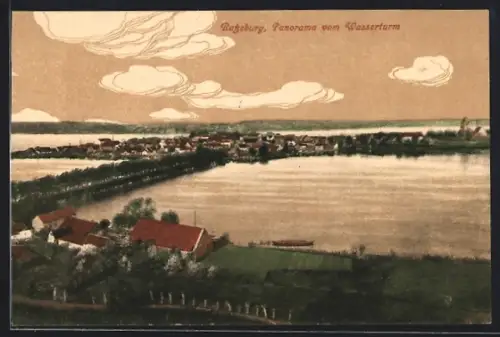 AK Ratzeburg, Panorama vom Wasserturm