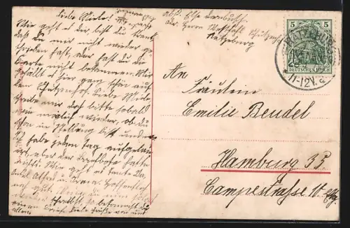 AK Ratzeburg, Blick auf Stadt und Eisenbahn-Damm