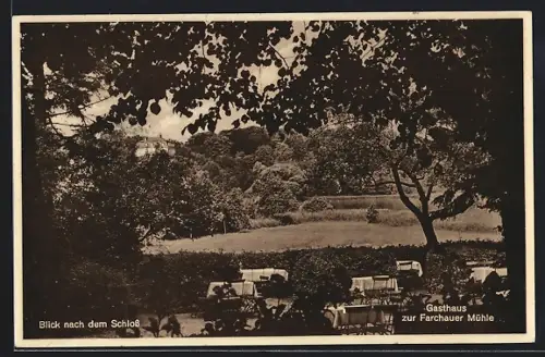 AK Ratzeburg i. Lbg., Blick nach dem Schloss, Gasthaus zur Farchauer Mühle