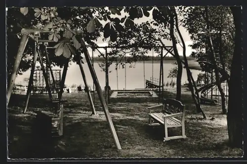 AK Seedorf über Mölln, Willi-Pingel-Heim, Spielplatz am See