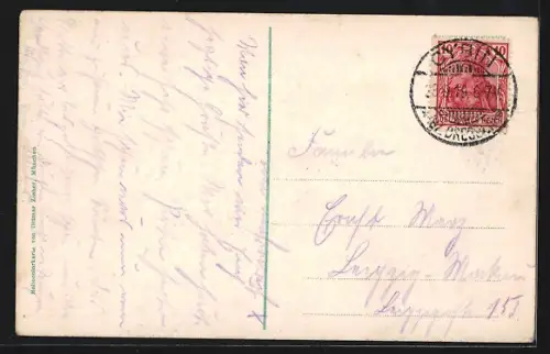 AK Oybin, Kirche, Felsen, Ortsansicht