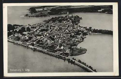 AK Ratzeburg i. Lbg., Luftbild der Altstadtinsel