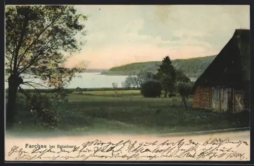 AK Farchau bei Ratzeburg, Blick auf See und Landschaft