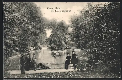 AK Essen /Ruhr, Alter Teich im Stadtgarten
