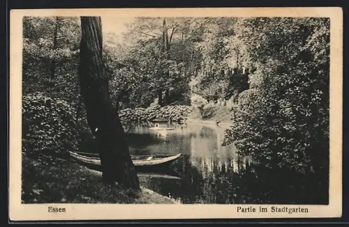 AK Essen, Partie im Stadtgarten