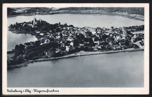 AK Ratzeburg i. Lbg., Fliegeraufnahme des Ortes