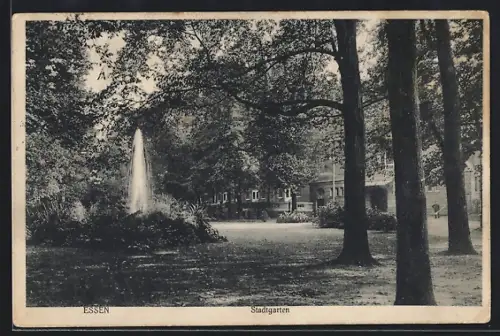 AK Essen, Stadtgarten