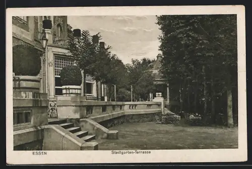 AK Essen, Stadtgarten-Terrasse