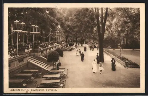 AK Essen /Ruhr, Stadtgarten-Terrasse