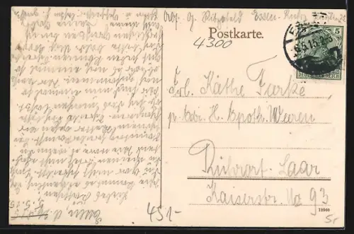 AK Essen /Ruhr, Rosenplatz im Stadtgarten