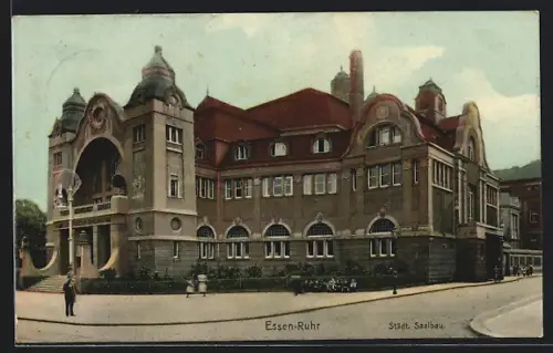 AK Essen /Ruhr, Partie am Städt. Saalbau