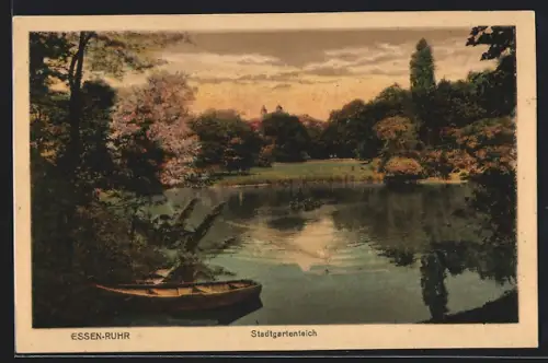 AK Essen /Ruhr, Stadtgartenteich