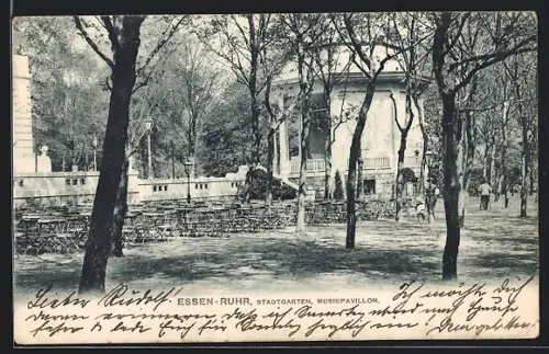 AK Essen /Ruhr, Stadtgarten, Musikpavillon