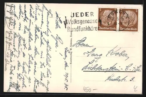 AK Essen, Partie im Stadtgarten