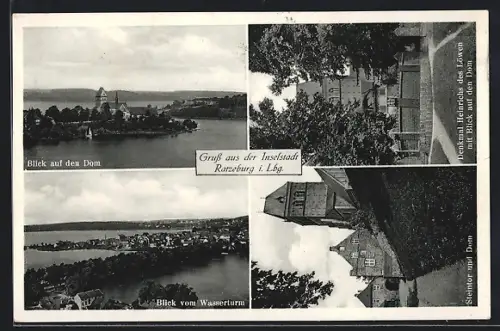 AK Ratzeburg i. Lbg., Dom, Schloss, Blick vom Wasserturm