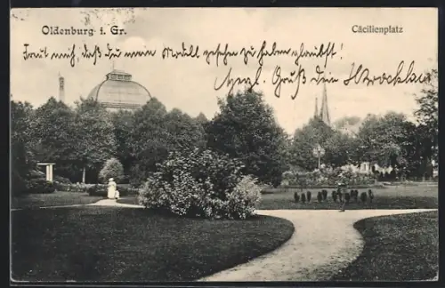 AK Oldenburg i. Gr., Cäcilienplatz