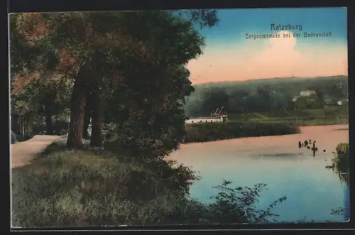 AK Ratzeburg, Seepromenade bei der Badeanstalt