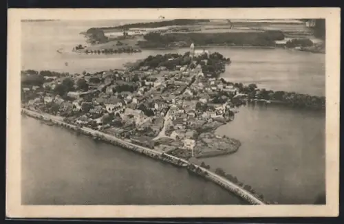 AK Ratzeburg, Luftbild der Inselstadt