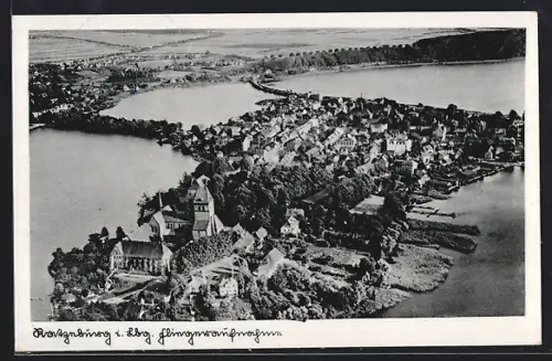 AK Ratzeburg i. Lbg., Ortsansicht vom Flugzeug aus