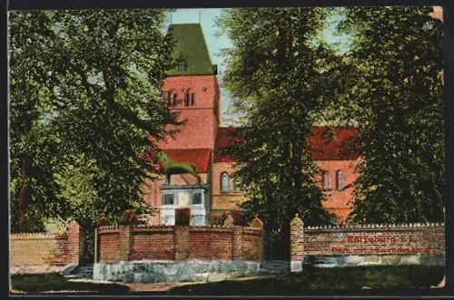 AK Ratzeburg, Dom mit Löwendenkmal