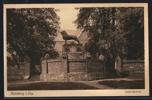 AK Ratzeburg i. Lbg., Löwen-Denkmal