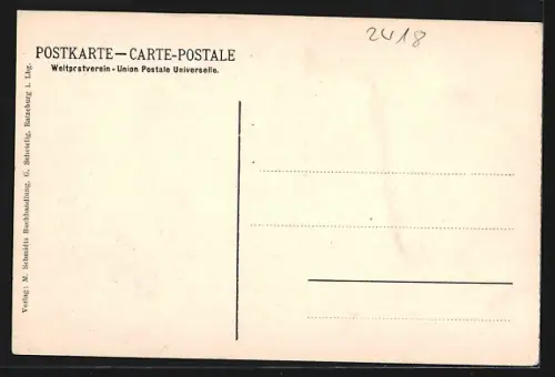 AK Ratzeburg, Dom mit Löwen-Denkmal