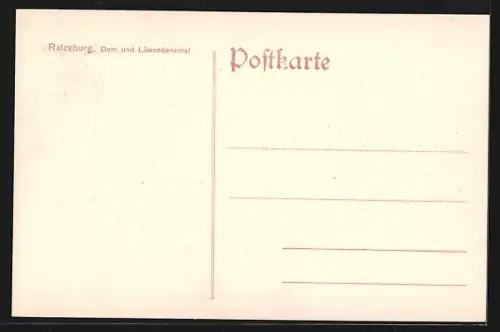 AK Ratzeburg, Dom, Löwendenkmal