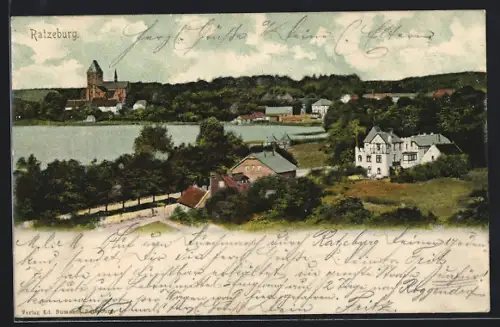 AK Ratzeburg, Blick auf Dom und See