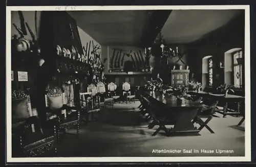 AK Beilstein a. d. Mosel, Altertümlicher Saal im Hause Lipmann