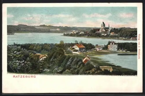 AK Ratzeburg, Blick auf See und Dom