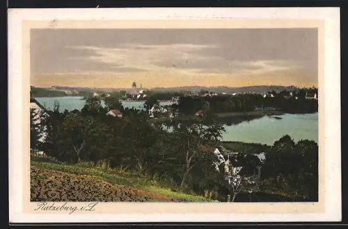 AK Ratzeburg i. L., Blick auf Stadt und See