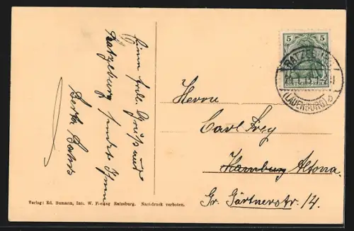 AK Ratzeburg, Ansicht von der Bäk auf Stadt und Dom