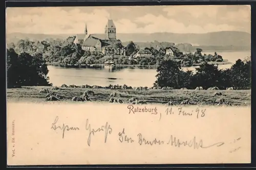 AK Ratzeburg, Blick auf Dom und Altstadtinsel