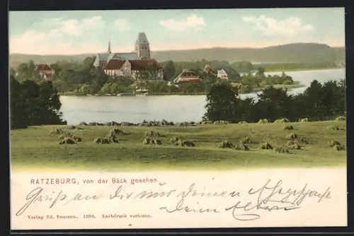 AK Ratzeburg, Ort von der Bäk gesehen