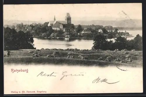 AK Ratzeburg, Blick auf Dom und See