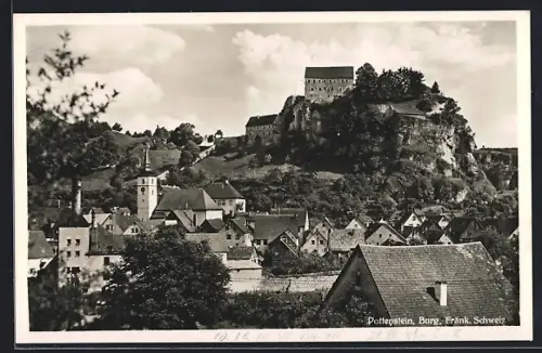 AK Pottenstein /Fränk. Schweiz, Burg, Ortsansicht