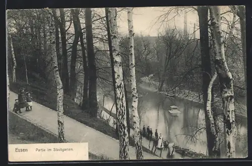 AK Essen, Partie im Stadtgarten