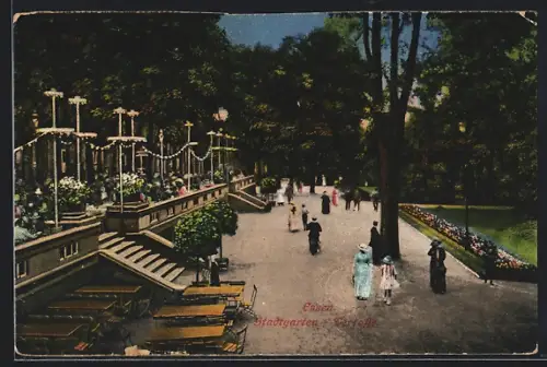 AK Essen, Stadtgarten, Restaurant