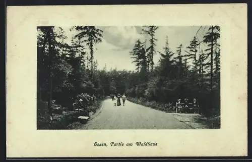 AK Essen / Ruhr, Partie am Waldhaus