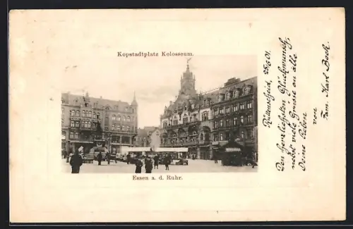 AK Essen a. d. Ruhr, Kopstadtplatz, Kolosseum