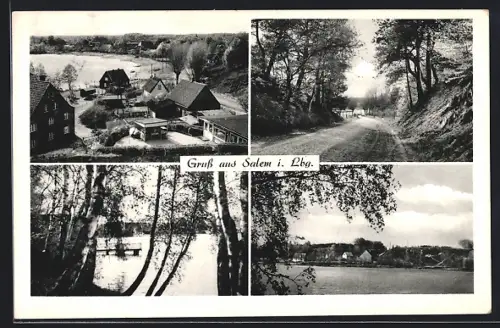 AK Salem i. Lbg., Ortsansichten, Salemer See, Jugendherberge