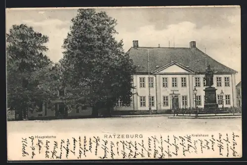 AK Ratzeburg, Hauptwache, Kreishaus, Denkmal
